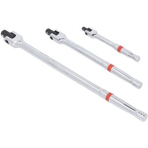 3 Pcs Breaker Bar Set 1/4in 3/8in 1/2in Drive Rotatable Head Extension Break 3 Pcs Breaker Bar Set 1/4in 3/8in 1/2in Drive Rotatable Head Extension Break