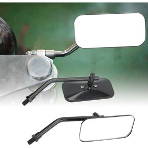 (Black) Motorcycle Rearview Mirror Square Clear Wide Angle Side Rear View¦ (Black) Motorcycle Rearview Mirror Square Clear Wide Angle Side Rear View¦