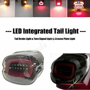 Papandacycle Integrated Led Tail Turn License Light Lamp For Harley Road King Glide Sportster Papandacycle Integrated Led Tail Turn License Light Lamp For Harley Road King Glide Sportster