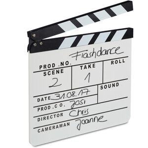 Relaxdays 4x Film Flap White Hollywood Clapboard Movie Director Board 0.4 Kg 26 X 30 Cm Relaxdays 4x Film Flap White Hollywood Clapboard Movie Director Board 0.4 Kg 26 X 30 Cm