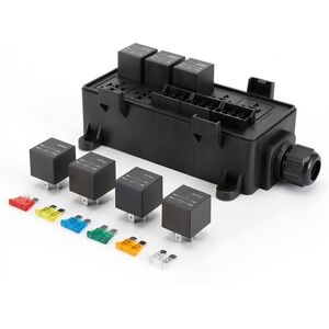 Truck Boat 24v 9-Way Fuse Relay Box With 5-Pin 40a Relays And Fuses Replacement Truck Boat 24v 9-Way Fuse Relay Box With 5-Pin 40a Relays And Fuses Replacement
