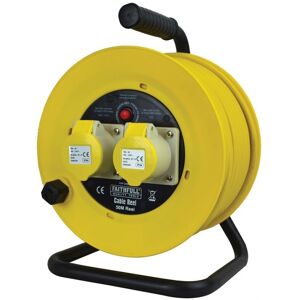 Faithfull Power Plus Open Drum Cable Reel 110v 16a / 50m (1.5mm Cable) Multi Col Faithfull Power Plus Open Drum Cable Reel 110v 16a / 50m (1.5mm Cable) Multi Col