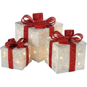 Werchristmas Gift Box Silhouette With 35 Warm White Led Lights And Tinsel Chris Werchristmas Gift Box Silhouette With 35 Warm White Led Lights And Tinsel Chris
