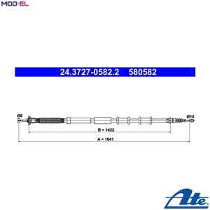 Ate Alfa Romeo Mito Parking Brake Cable - Parking Brake Cable Ate Alfa Romeo Mito Parking Brake Cable - Parking Brake Cable