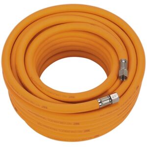 Sealey High-Visibility Hybrid Air Hose With 1/4"Bsp Unions 15m X 8mm Sealey High-Visibility Hybrid Air Hose With 1/4"Bsp Unions 15m X 8mm