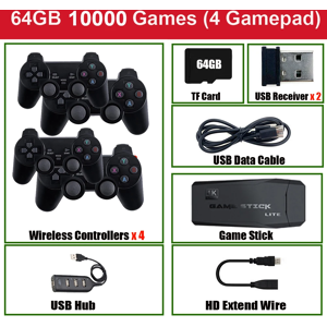 Does Not Apply Retro Game Console 64gb 20000 Games Hdmi Tv Stick + 2/4 Wireless Controllers Does Not Apply Retro Game Console 64gb 20000 Games Hdmi Tv Stick + 2/4 Wireless Controllers