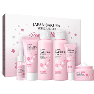 Does Not Apply Skincare Set, Japan Sakura Skin Care Sets & Kits - Cleanser, Toner, Lotion, Seru Does Not Apply Skincare Set, Japan Sakura Skin Care Sets & Kits - Cleanser, Toner, Lotion, Seru