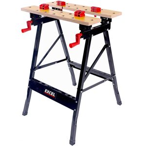 Excel Wooden Foldable Flip Top Workbench Table With Stand & Clamps Excel Wooden Foldable Flip Top Workbench Table With Stand & Clamps