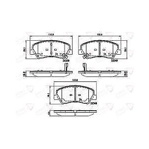 Comline Brake Pad Front Axle To Fit Hyundai Accent 10->, I20 14->, I20 Active 15->18, Ki Comline Brake Pad Front Axle To Fit Hyundai Accent 10->, I20 14->, I20 Active 15->18, Ki