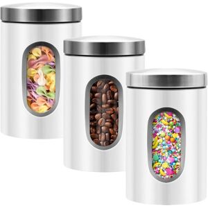 Lyfjxx 3 Pieces Canisters Sets For The Kitchen, Stainless Steel Food Container Lyfjxx 3 Pieces Canisters Sets For The Kitchen, Stainless Steel Food Container