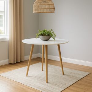 Kosy Koala Round White Dining Table Modern Wooden Kitchen Table Seats 4 Kosy Koala Round White Dining Table Modern Wooden Kitchen Table Seats 4
