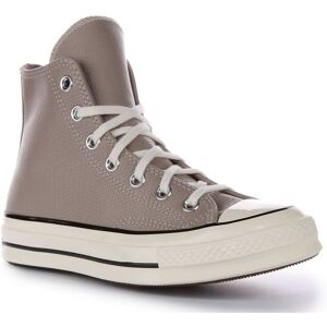 Converse A04579c Chuck 70s High In Grey Leather Unisex Trainers Size Uk 4 - 11 Converse A04579c Chuck 70s High In Grey Leather Unisex Trainers Size Uk 4 - 11