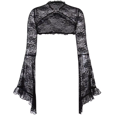 Does Not Apply Punk Bolero Shrug Top Trad Goth Black Shawls Flared Sleeve Cover Wraps For Eveni Does Not Apply Punk Bolero Shrug Top Trad Goth Black Shawls Flared Sleeve Cover Wraps For Eveni