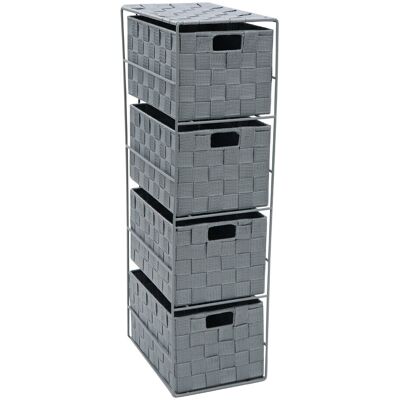 JVL Vichy 4 Drawer Storage Tower - storage tower JVL Vichy 4 Drawer Storage Tower - storage tower