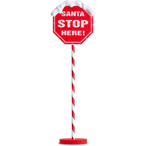 Does Not Apply Light Up Santa Stop Here Sign, Flashing Led Christmas Sign With 8 Modes, Battery Does Not Apply Light Up Santa Stop Here Sign, Flashing Led Christmas Sign With 8 Modes, Battery