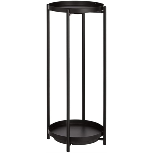 Does Not Apply Basics Black Round Plant Stand, Coated Steel Indoor Outdoor Flower Pot Holder Does Not Apply Basics Black Round Plant Stand, Coated Steel Indoor Outdoor Flower Pot Holder
