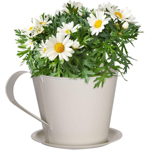 Does Not Apply Tea Cup Plant Pot Novelty Teacup & Saucer Garden Planter Flower Herb Pot With Dr Does Not Apply Tea Cup Plant Pot Novelty Teacup & Saucer Garden Planter Flower Herb Pot With Dr
