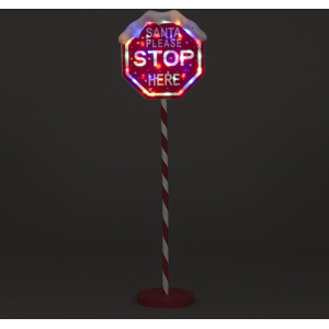 Does Not Apply Stop Here Sign With 45 Multi Coloured Led'S - 1m Tall Does Not Apply Stop Here Sign With 45 Multi Coloured Led'S - 1m Tall