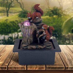 Lesser & Pavey Squirrel Water Feature Fountain Tranquil Led Mini Indoor Zen Planter Table Decor Lesser & Pavey Squirrel Water Feature Fountain Tranquil Led Mini Indoor Zen Planter Table Decor