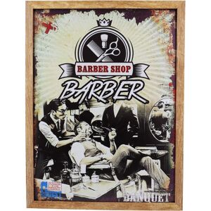 Eson - Barbershop Wall Art Classic Shaving Scene Framed Poster Eson - Barbershop Wall Art Classic Shaving Scene Framed Poster