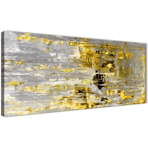 Official Wallfillers Design - Premium Product Yellow Abstract Painting Wall Art Print Canvas - Modern 120cm Wide - 1357 Official Wallfillers Design - Premium Product Yellow Abstract Painting Wall Art Print Canvas - Modern 120cm Wide - 1357