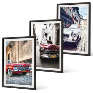 Coloray Compact Picture Set Stylish Wall Decoration Classic Cars In Cities Black Frame Coloray Compact Picture Set Stylish Wall Decoration Classic Cars In Cities Black Frame