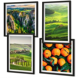 Coloray Gallery Wall Pictures Living Room Italian Countryside Oranges Nature Black Frame Coloray Gallery Wall Pictures Living Room Italian Countryside Oranges Nature Black Frame