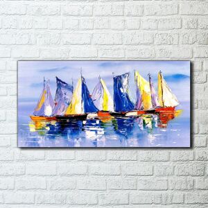 Coloray Canvas Print Wall Art Picture Sea Blue Sky Painting Water Sails Boats 100x50 Coloray Canvas Print Wall Art Picture Sea Blue Sky Painting Water Sails Boats 100x50