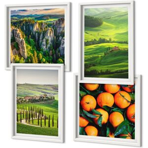 Coloray Gallery Wall Pictures Living Room Italian Countryside Oranges Nature White Frame Coloray Gallery Wall Pictures Living Room Italian Countryside Oranges Nature White Frame