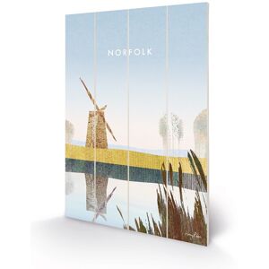 Henry Rivers - Norfolk Broads, Brograve Mill - 40 X 59cm Wooden Wall Art Print Henry Rivers - Norfolk Broads, Brograve Mill - 40 X 59cm Wooden Wall Art Print
