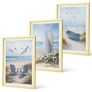 Coloray Gallery Wall Pictures Living Room Decoration Beach Surfboards Birds Gold Frame Coloray Gallery Wall Pictures Living Room Decoration Beach Surfboards Birds Gold Frame