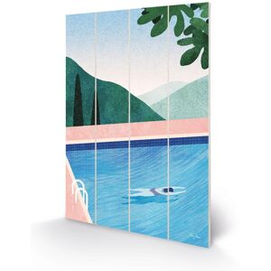Henry Rivers - Swimming Pool Ii - Official 40 X 59cm Wooden Wall Art Print Henry Rivers - Swimming Pool Ii - Official 40 X 59cm Wooden Wall Art Print