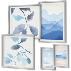 Coloray Matching Framed Pictures For Home Wall Art Nature Blue Minimalist Silver Frame Coloray Matching Framed Pictures For Home Wall Art Nature Blue Minimalist Silver Frame