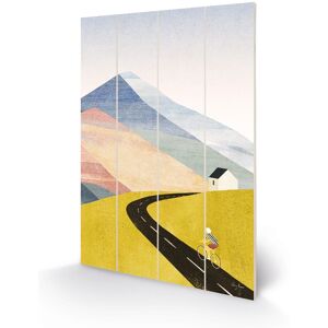 Henry Rivers - Cycling Home - Official 40 X 59cm Wooden Wall Art Print Henry Rivers - Cycling Home - Official 40 X 59cm Wooden Wall Art Print