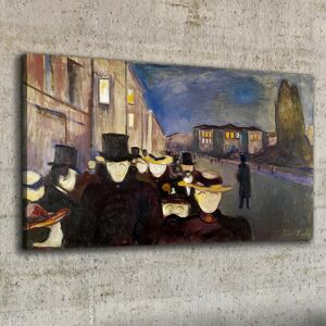 Coloray Canvas Print 100x50 Evening On Karl Johan Street Edvard Munch Wall Art Decor Coloray Canvas Print 100x50 Evening On Karl Johan Street Edvard Munch Wall Art Decor