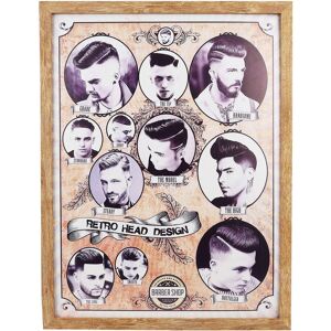 Eson - Barbershop Wall Art Vintage Retro Head Design Framed Poster Eson - Barbershop Wall Art Vintage Retro Head Design Framed Poster