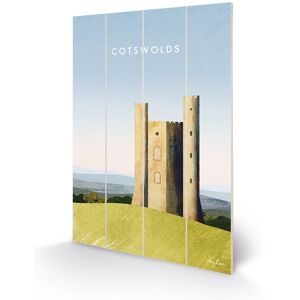 Henry Rivers - Cotswolds, Broadway Tower - 40 X 59cm Wooden Wall Art Print Henry Rivers - Cotswolds, Broadway Tower - 40 X 59cm Wooden Wall Art Print