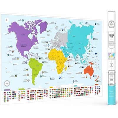 The World Game Xl World Map With Flags - 97 X 67cm Easy To Frame Wall Art Poster - Travel Map The World Game Xl World Map With Flags - 97 X 67cm Easy To Frame Wall Art Poster - Travel Map