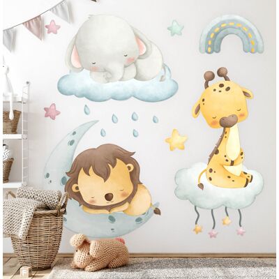 Coloray Bedroom Stickers Decoration Decal Kids Decor Room Cute Animals In Pastel Heaven Coloray Bedroom Stickers Decoration Decal Kids Decor Room Cute Animals In Pastel Heaven