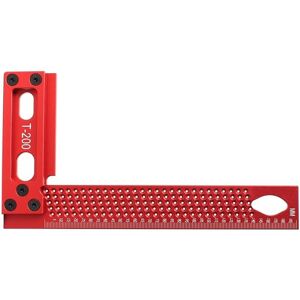 Eurowagens 200mm Scale Ruler Ltype Hole Ruler Aluminum Alloy Woodworking Eurowagens 200mm Scale Ruler Ltype Hole Ruler Aluminum Alloy Woodworking