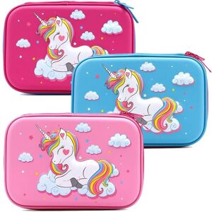 Foska 6 X Unicorn Design 3d Embossed Pencil Cases Foska 6 X Unicorn Design 3d Embossed Pencil Cases