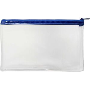 48 X Janrax 8x5\" Blue Zip Clear Exam Pencil Case - See Through Transparent 48 X Janrax 8x5\" Blue Zip Clear Exam Pencil Case - See Through Transparent