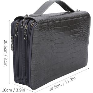 (Gray)Colored Pencil Case 252hole Large Capacity Art Painting Pen Portable P Sg (Gray)Colored Pencil Case 252hole Large Capacity Art Painting Pen Portable P Sg