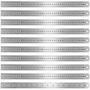 Uxcell 10pcs Stainless Steel Ruler 40cm (15 Inch) Metric Inch Straight End Ruler Uxcell 10pcs Stainless Steel Ruler 40cm (15 Inch) Metric Inch Straight End Ruler