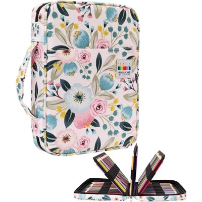 Ovakia Large Pencil Case, 220 Pencil Capacity, Multicolour Floral Pattern, Zipper Clos Ovakia Large Pencil Case, 220 Pencil Capacity, Multicolour Floral Pattern, Zipper Clos