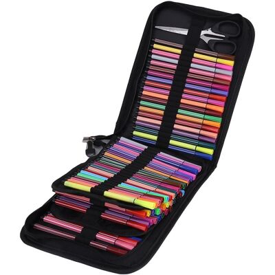Shanrya Pencil Case, 120 Slots Foldable Pen Bag Pencil Storage Bag Large Capacity Penci Shanrya Pencil Case, 120 Slots Foldable Pen Bag Pencil Storage Bag Large Capacity Penci