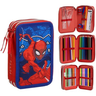 Giotto Spiderman Blue Pencil Case With Accessories Male Cerdà Giotto Spiderman Blue Pencil Case With Accessories Male Cerdà