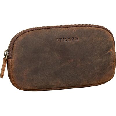 Stilord \"Mike\" Small Leather Pouch Vintage For Men Women Ideal As Pencil Case C Stilord \"Mike\" Small Leather Pouch Vintage For Men Women Ideal As Pencil Case C