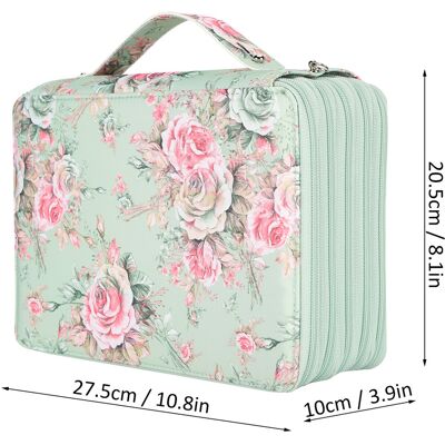 Pencil Case Rose Printed Multi Layer Zipper 252 Slots Portable Pen Holder St New Pencil Case Rose Printed Multi Layer Zipper 252 Slots Portable Pen Holder St New