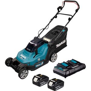 Makita Dlm432pt2 36v Lxt Cordless 43cm Lawn Mower With 2 X 5.0ah Battery Charger Makita Dlm432pt2 36v Lxt Cordless 43cm Lawn Mower With 2 X 5.0ah Battery Charger